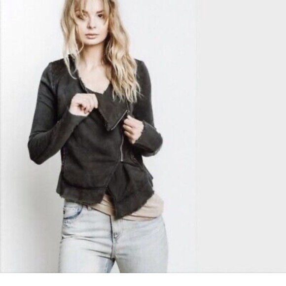 XS Free People Knit Black Moto Jacket - Picture 2 of 10